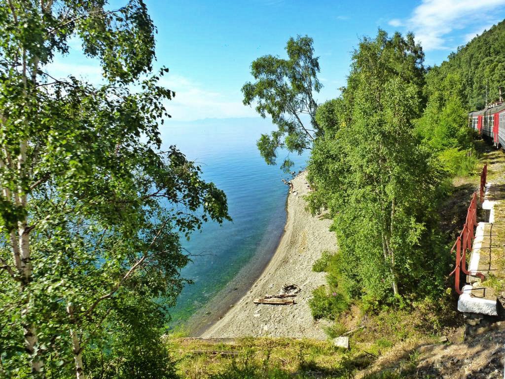 Ein Blick aus dem Zugfenster