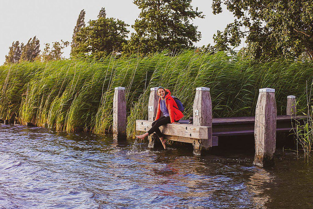 Floß bei Fort Uitermeer in Holland