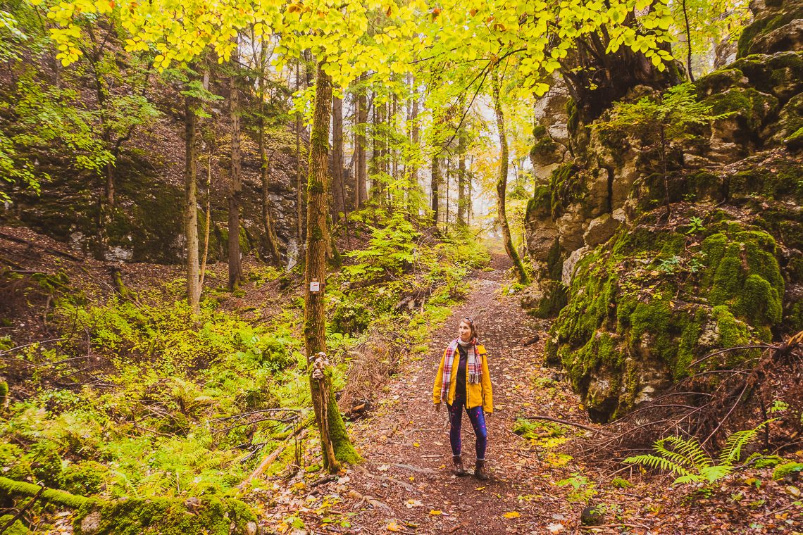 Traufgang Felsenmeersteig - Felsenmeer Schwäbische Alb