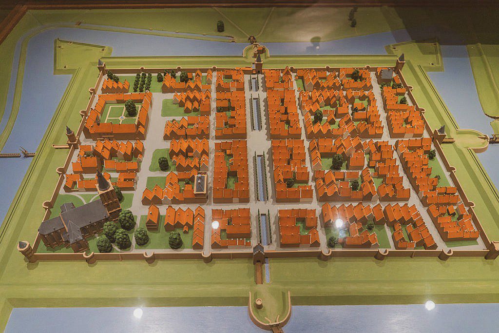 Der Aufbau Elburgs von oben - zu sehen im Museum Elburg