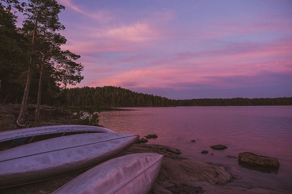 Kanutour in Schweden