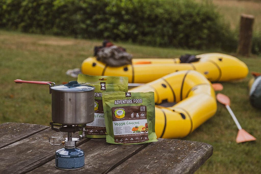 Packrafting in den Ardennen Verpflegung