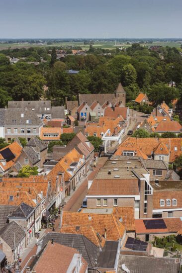 Aussicht über die Hansestadt Hasselt vom Kirchturm aus