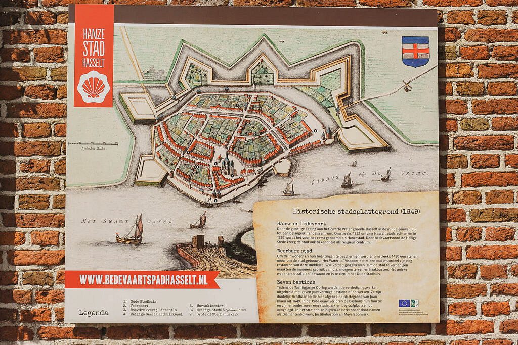 Historischer Stadtplan Hasselt