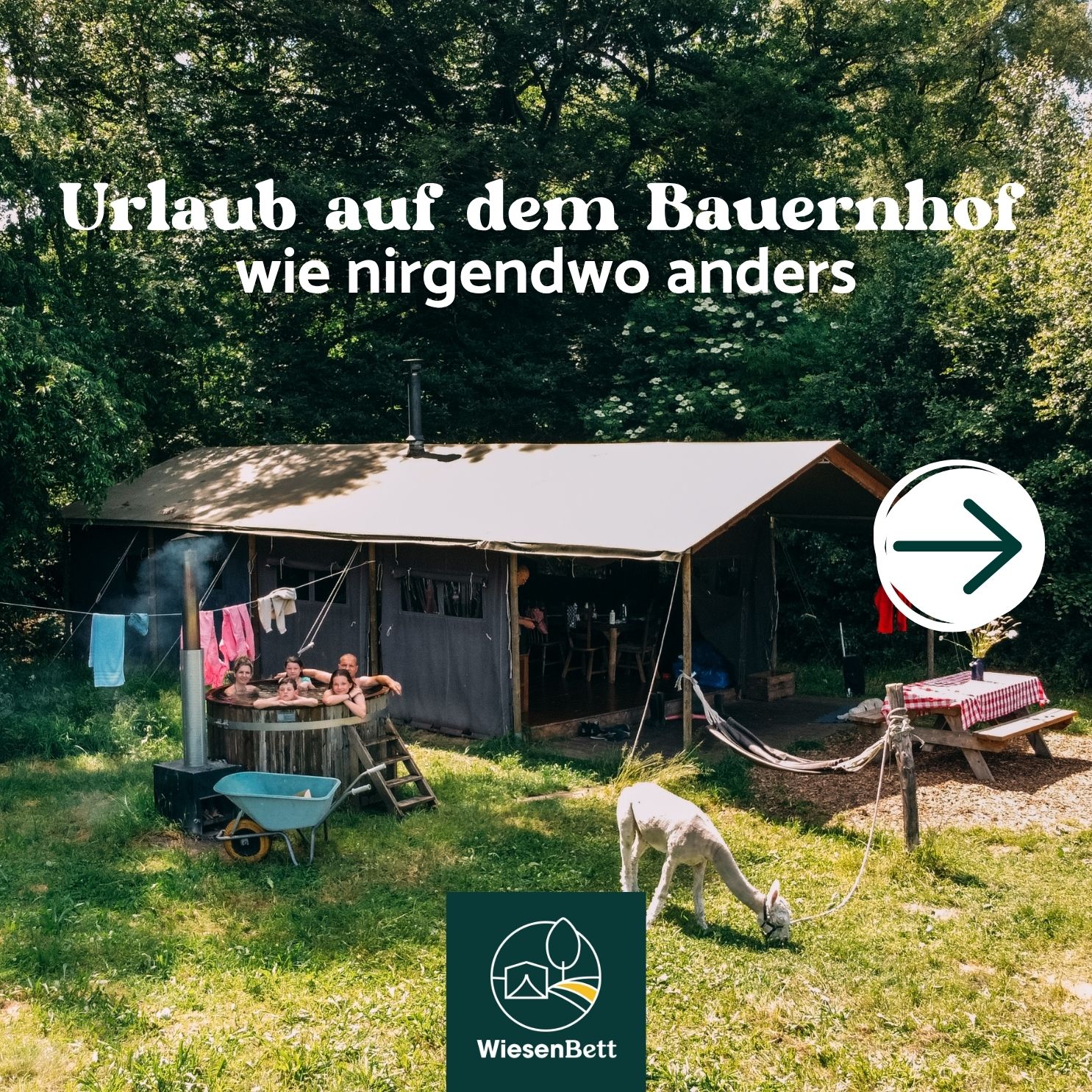 Wiesenbett Urlaub auf dem Bauernhof