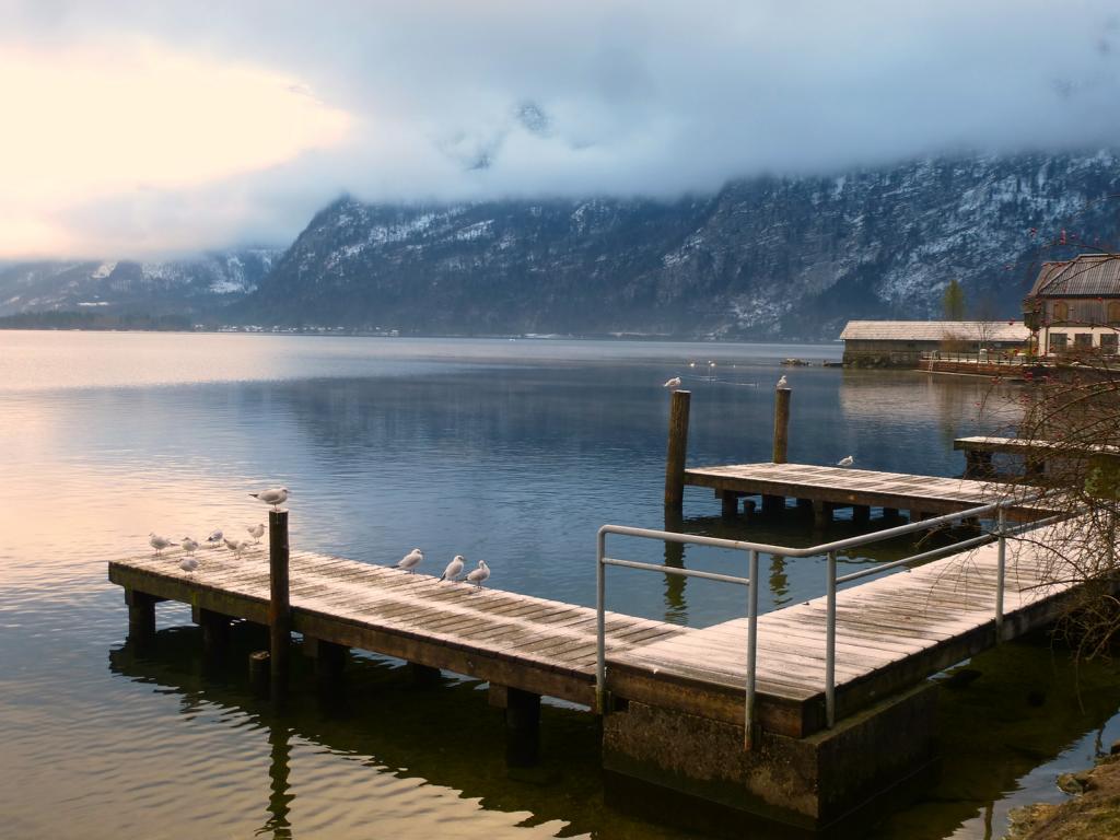 Hallstätter See im Winter