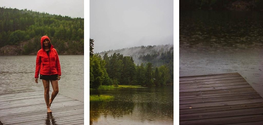 Kanutrip in Schweden Regen