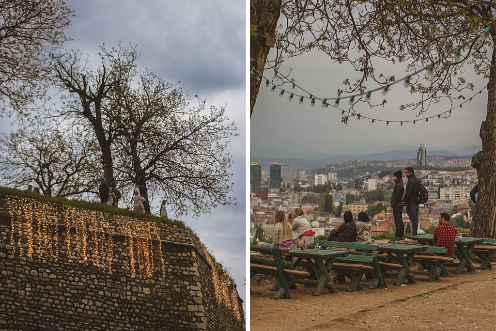 Gelbe Bastion Sarajevo Sonnenuntergang