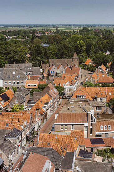 Aussicht über die Hansestadt Hasselt vom Kirchturm aus