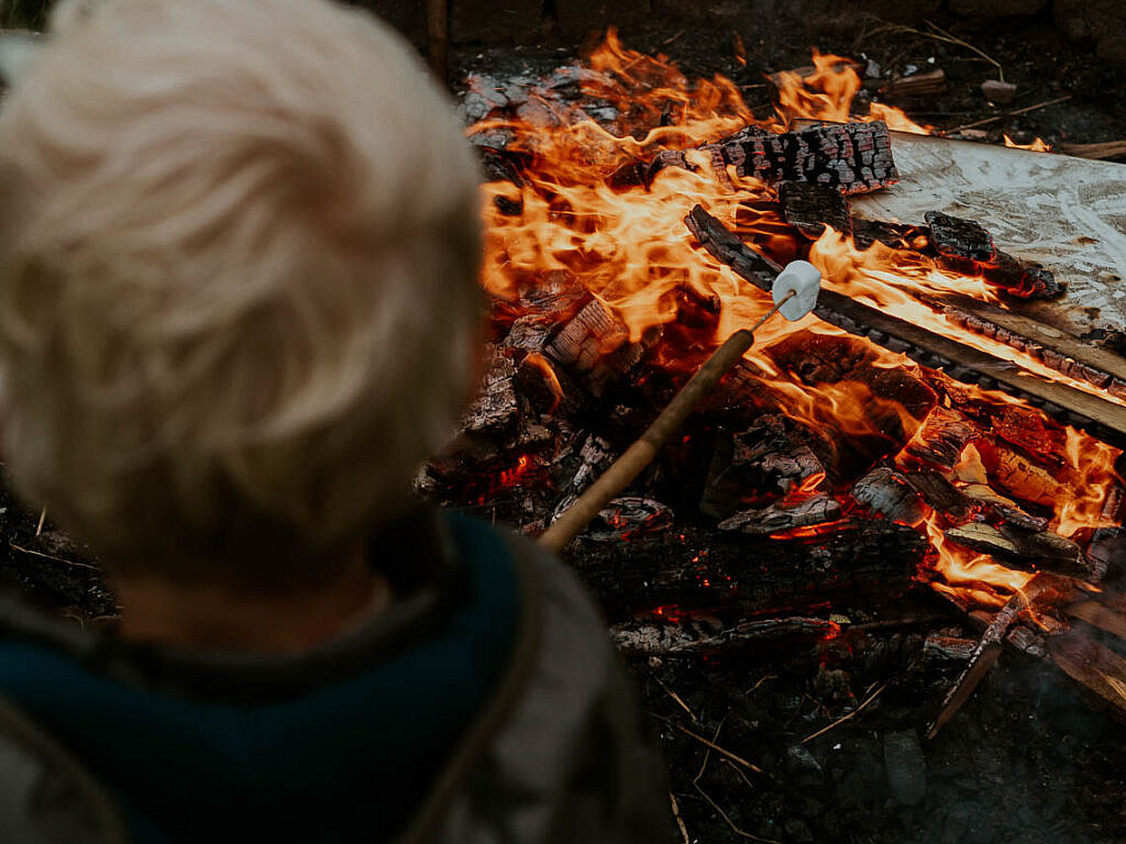 Bauernhofurlaub in den Niederlanden Lagerfeuer