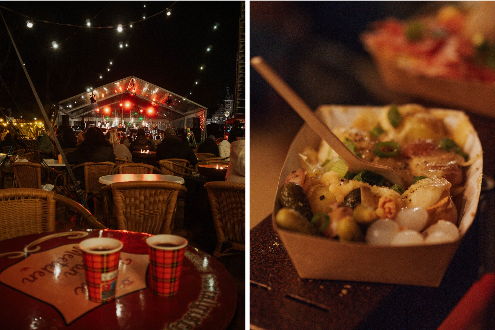 Castle Christmas Market in Haarlem im Winter 1